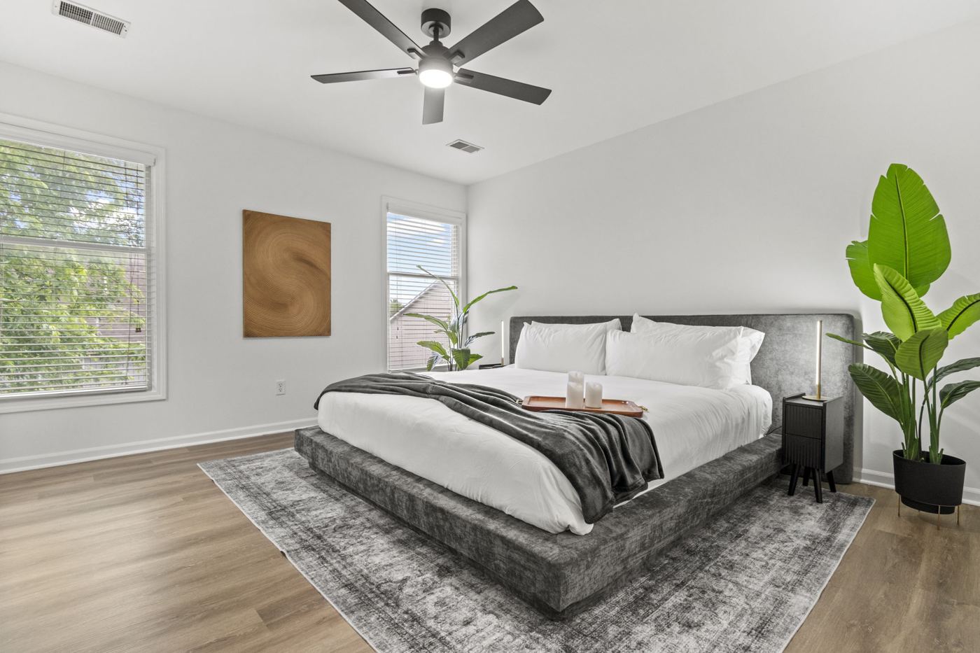 Primary suite with king bed