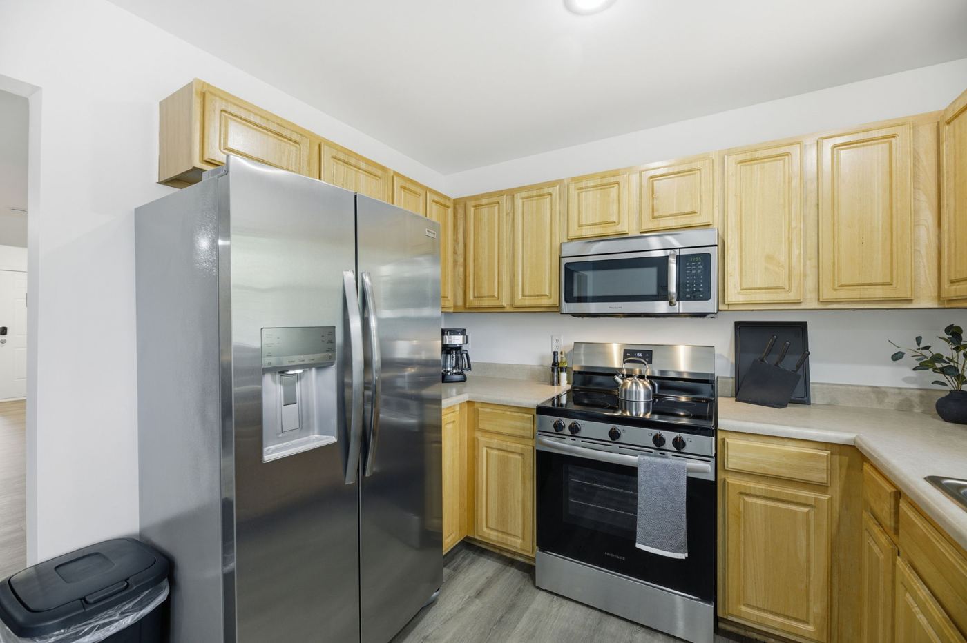 Kitchen counters and cabinets