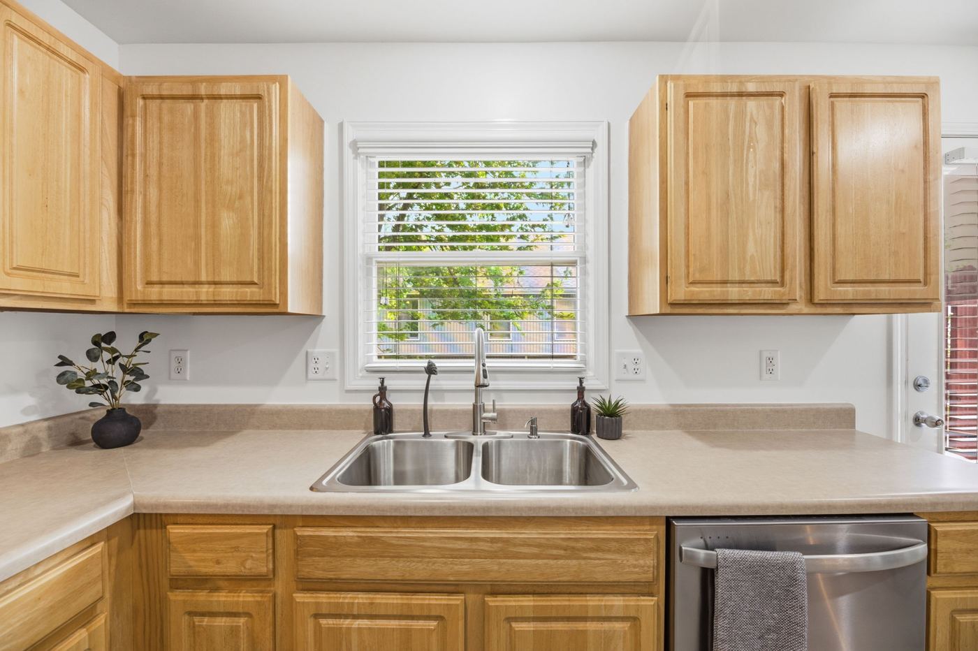 Kitchen sink and window