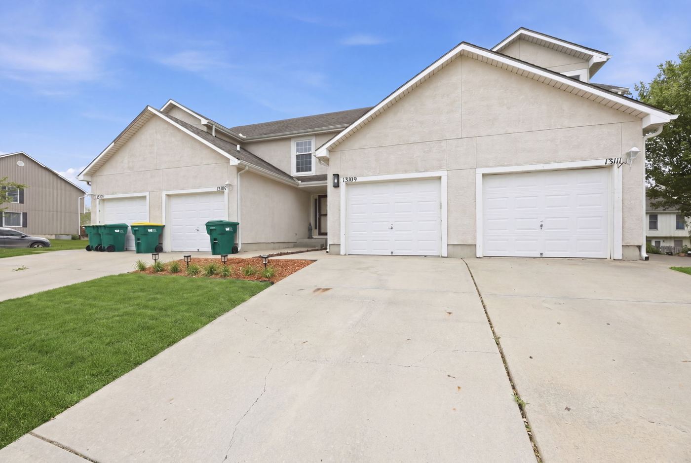 Driveway and garage