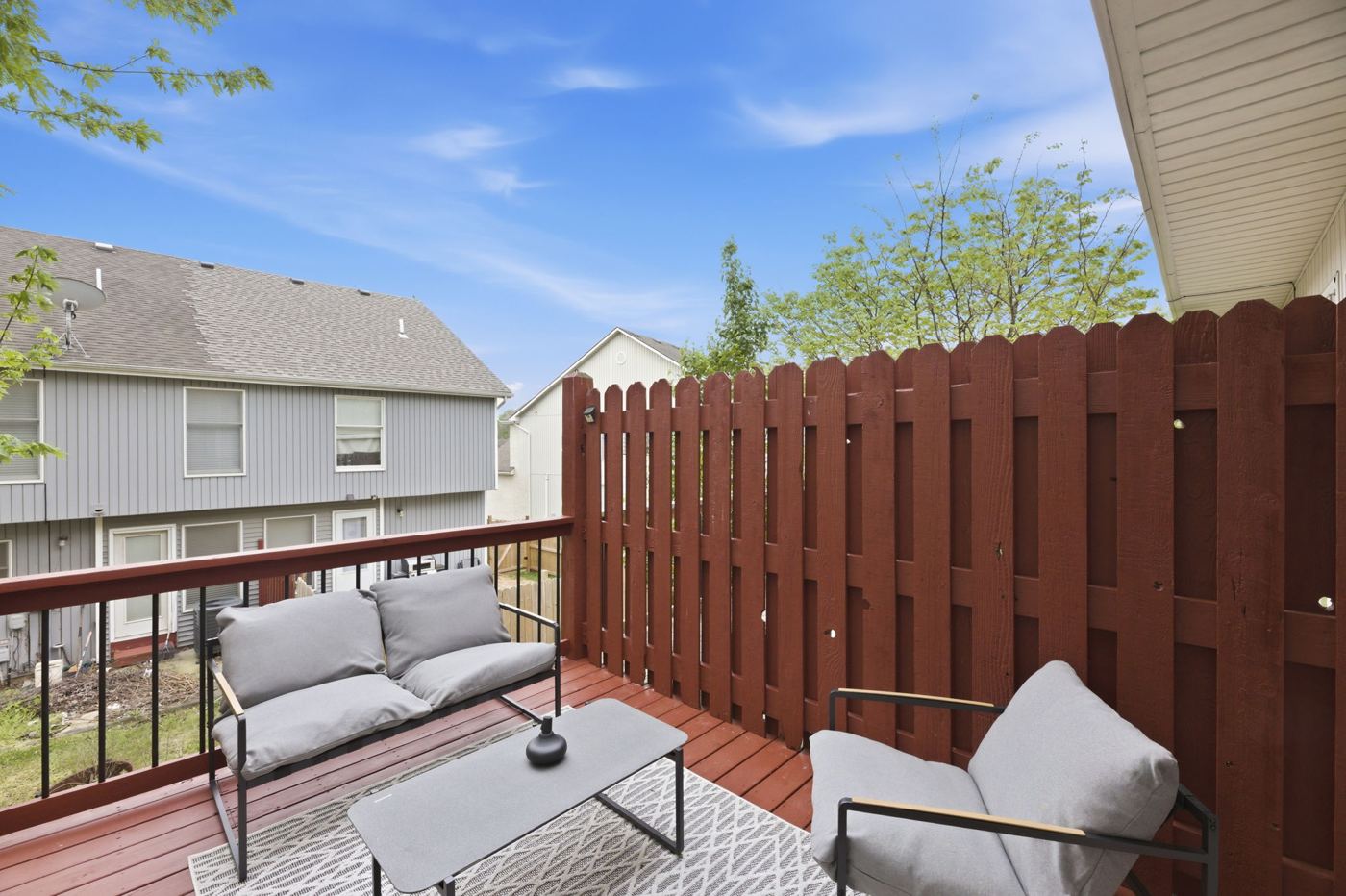 Balcony loveseat and chairs
