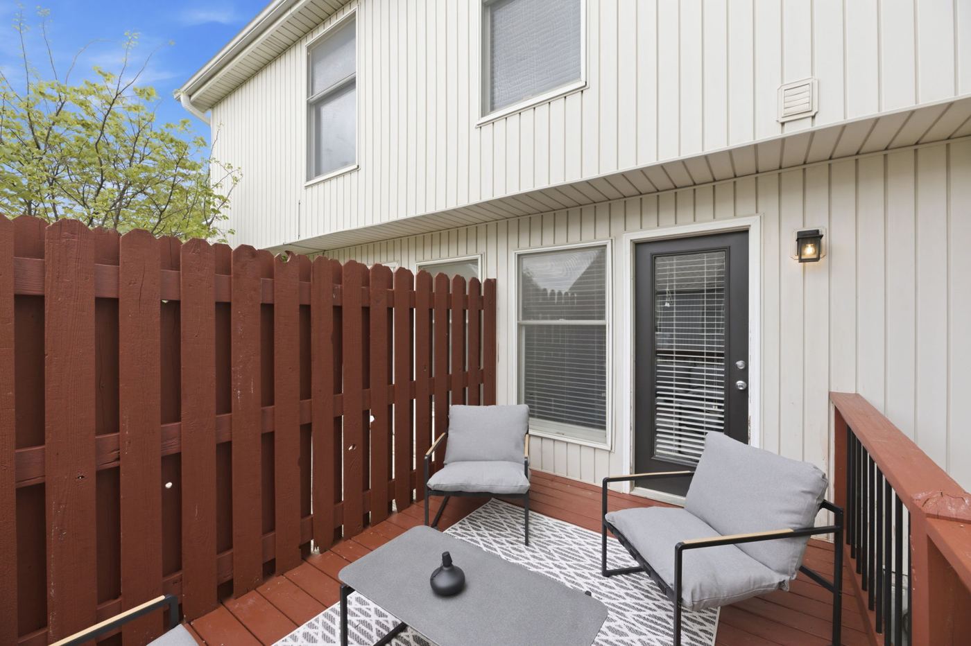 Lower patio seating